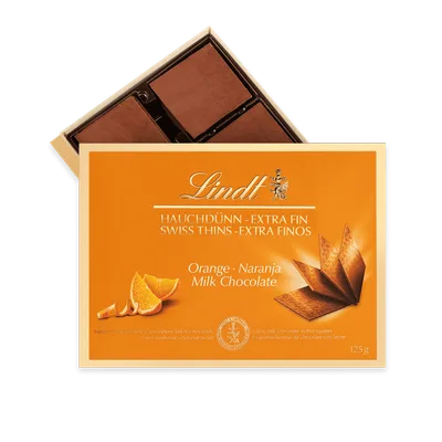 Lindt Bombonjera Swis Thins Oran Lin 125 g