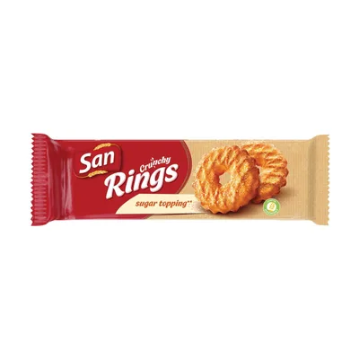 Biskivt San Crunchy Rings Sugar 168 g