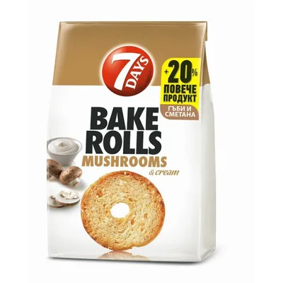 Bake Rolls Mushroom 7days 80 g
