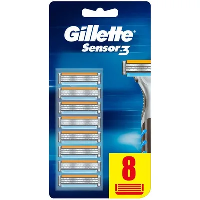 Gillette Sensor3 Razor 8 Replacement Blades