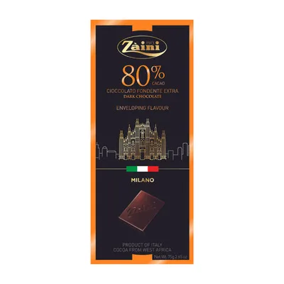 Zaini Čokolada Crna 80% Kakao 75 g
