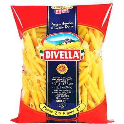 Testenina Divella Penne Ziti Rigate 500 g