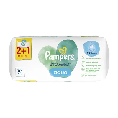 Pampers Vlažne Maramice Aqua Pure Harmonie 2x48