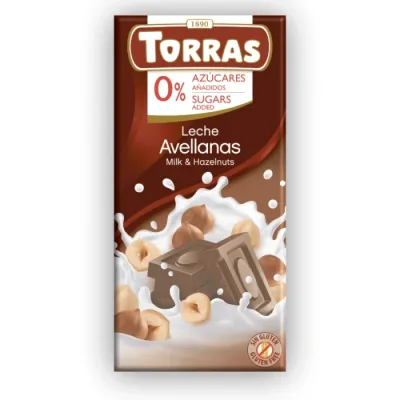 Čokolada Torras Mlečna Čokolada Sa Lešnikom 75 g