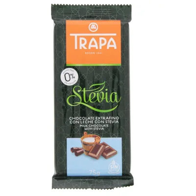 Čokolada Mlečna Trapa Stevia 75 g