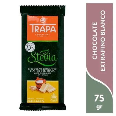 Čokolada Bela Trapa Bela Stevia 75 g
