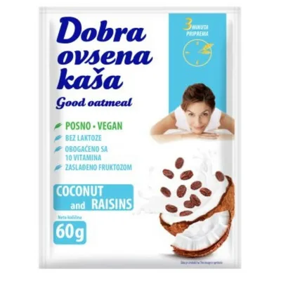 Dobra Ovsena Kasa Kokos-S.Grozdje 60 g
