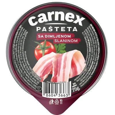 Carnex Pašteta Sa Dimljenom Slaninom 75 g