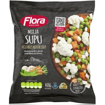 Delistirano Smrznuto Povrce Flora Mesavina Za Supu 400 g