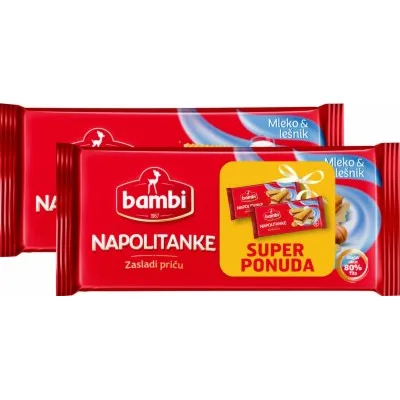 Bambi Napolitanka Mleko Lesnik Yo Doro 370 g