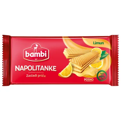 Bambi Keks Napolitanka Limun 185 g