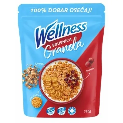 Well.Granola Brusnica 330 g