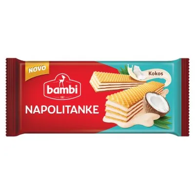 Bambi Napolitanke Kokos 185 g