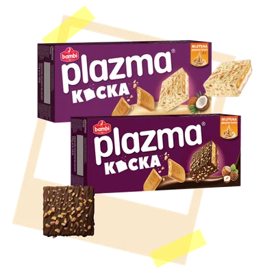 Bambi Plazma Kocka Posna Borovnica Prelivna Crnom Cokoladom 68 g