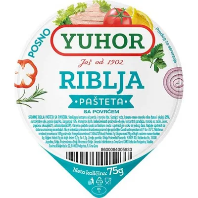 Yuhor Pasteta Riblja Sa Povrcem Posn 75 g