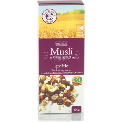 Musli Bez Šećera Grožđe Biošpajz 400 g