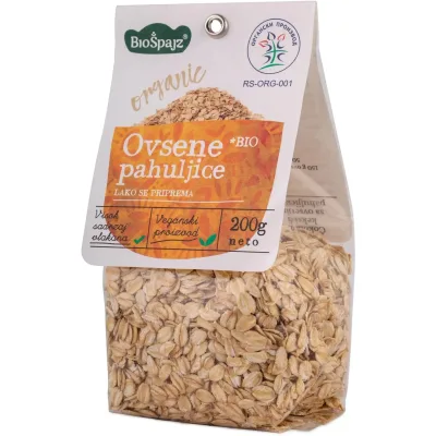 Pahuljice Organske Ovsene Biošpajz 200 g