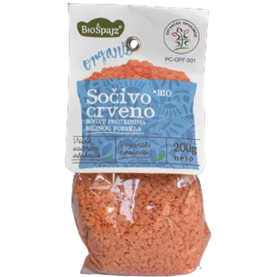 Sočivo Organsko Crveno Biošpajz 200 g