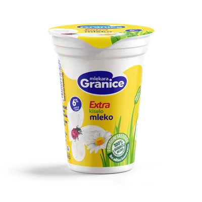 Kiselo Mleko Extra 6%mm Čaša "granice" 180 ml