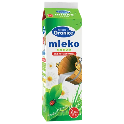 Mleko Sveže Granice 2,8%mm Pet 1,5 L