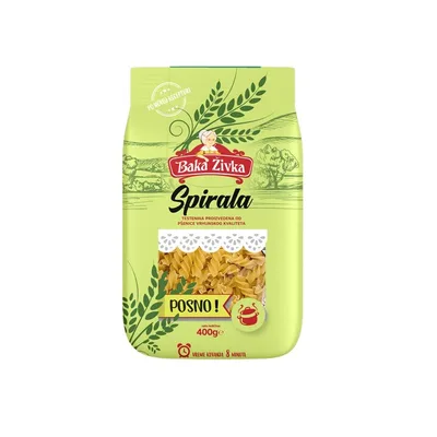 Testenina Spirala Bb Unac 400 g
