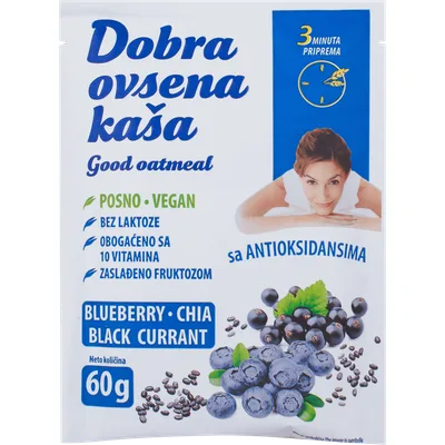 Unac Ovsena Kasa Borovnica 200 g