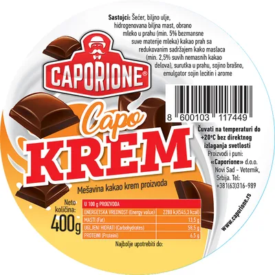 Krem Kakao Crni Termost Caporione
