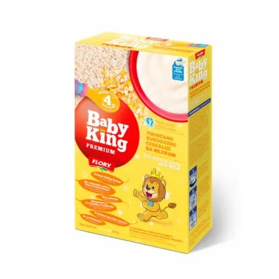 Hrana Za Bebe Instant Baby King Pirinač, Kukuruz, Mleko - Premium Flory 200 g