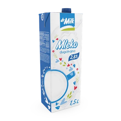 Mleko Sveze Kesa 2.8% Zapis Tare Mlekara Spasojevic 1 L