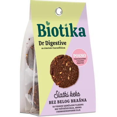 Keks Integralni Sa Suvim Grožđem Nanom I Limunom Dr Integral Biotika 100 g