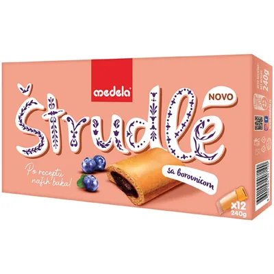 Štrudla Borovnica Medela 240 g