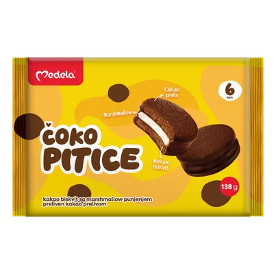 Keks Medela Coko Pitice Marshmallow Fil 138 g