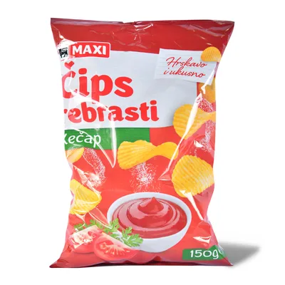 Cips Rebrasti Slani Maxi 150 g