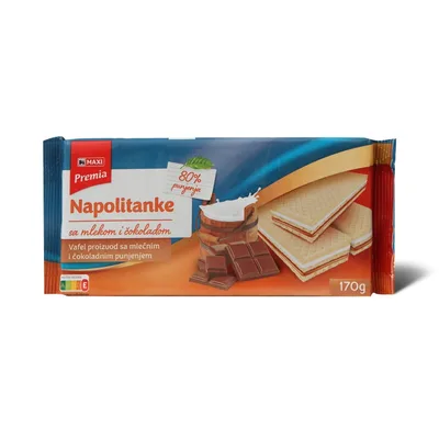 Napolitanke Mleko I Cokolada Maxi 170 g