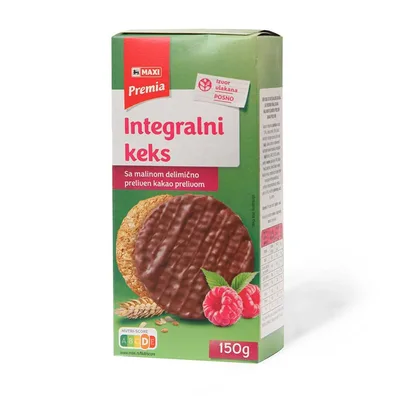 Integ.Keks Malina&kakao Preliv Maxi 150 g