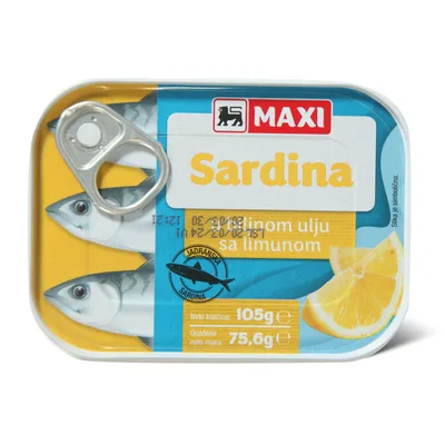 Sardina U Bilj.Ulju&limun Maxi 105 g