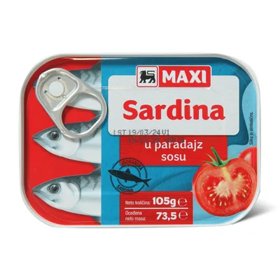 Sardina U Paradajz Sosu Maxi 105 g