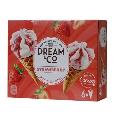 Dream & Co Sladoled Jagoda Kornet Dc 660 ml
