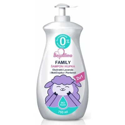 Šampon I Kupka Baby Family 2u1 Becollino 750 ml