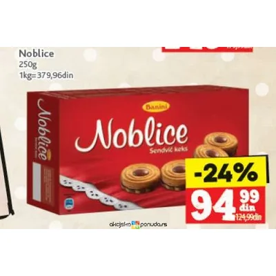 Keks Noblice Vanila Banini 250 g