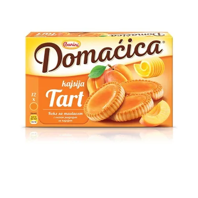 Keks Domacica Tart Kajsija 210 g