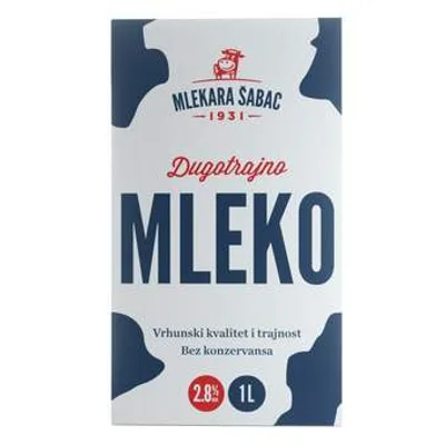 Mleko Sabacka Uht 2.8% 1 L