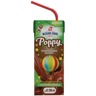 Mleko Čoko Lešnik Poppy Šabac 200 ml