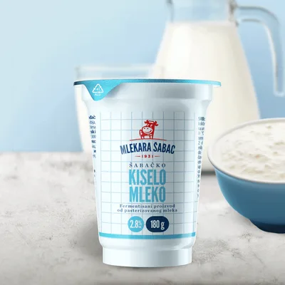 Kiselo Mleko 2.8% Mlekara Sabac 180 ml