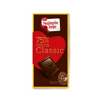 Štark Cokolada Najlepse Zelje Selection Crna 75% 75 g