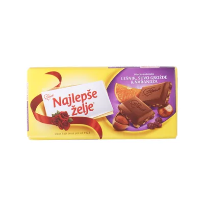Cokolada Najlepse Zelje Lesnik 90 g