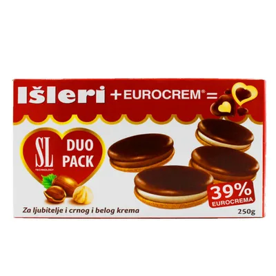 Keks Sl Isleri Eurokrem Duo 250 g