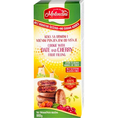 Keks Bezgluten Bez Secera Urma Visnja Velkom 180 g