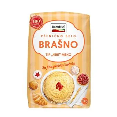 Brašno T-400 Meko Za Fina Peciva I Kolače Danubius 1 kg