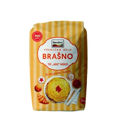 Brašno T-400 Meko Pšenično Ekstra Belo Danubius 5 kg